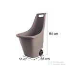 Curver Easy go breeze műanyag kerti talicska 50l taupe 231353