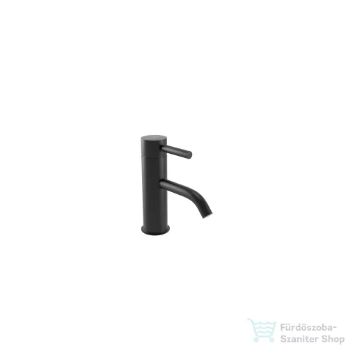 Bugnatese KOBUK FIX mosdó csaptelep, 12,5 cm-es kifolyóval, automata leeresztővel, matt fekete 2313NE
