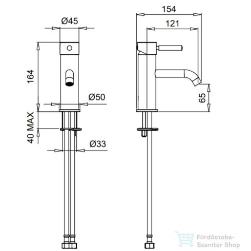 Bugnatese KOBUK FIX mosdó csaptelep, 12,5 cm-es kifolyóval, leeresztő nélkül, matt fehér 2313SBI