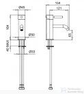 Bugnatese KOBUK FIX mosdó csaptelep, 12,5 cm-es kifolyóval, leeresztő nélkül, bronz 2313SBR