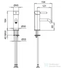 Bugnatese KOBUK FIX mosdó csaptelep, 12,5 cm-es kifolyóval, leeresztő nélkül, króm 2313SCR