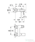 Grohe Eurocube egykaros kádcsaptelep, matt hard grafit 23140AL0