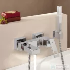 Grohe EUROCUBE egykaros kádcsaptelep, 1/2? zuhanyszettel, króm 23141000