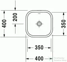 Duravit Happy D.2 40x40 cm ráültethető mosdó 2314400000 ( 231440 )