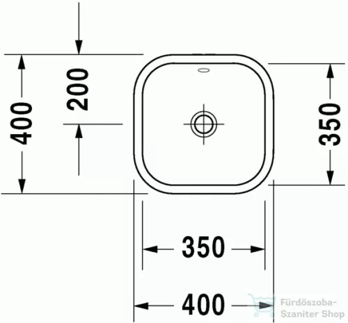 Duravit Happy D.2 40x40 cm ráültethető mosdó 2314400000 ( 231440 )
