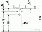 Duravit Happy D.2 40x40 cm ráültethető mosdó 2314400000 ( 231440 )