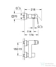 Grohe EUROCUBE egykaros zuhany csaptelep,Brushed Hard Graphite 23145AL0