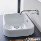 Duravit HAPPY D.2 60x40 cm-es ráültethető mosdó Wondergliss bevonattal,23146000001