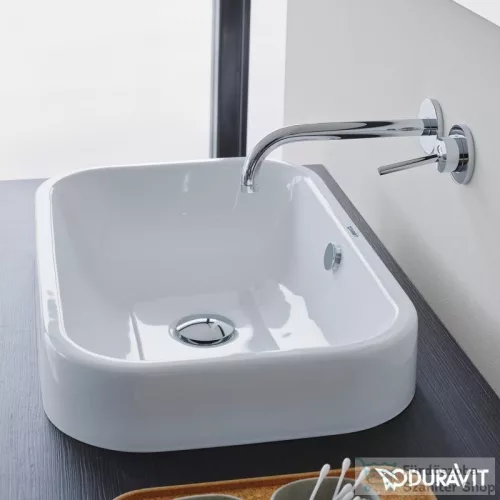 Duravit HAPPY D.2 60x40 cm-es ráültethető mosdó Wondergliss bevonattal,23146000001