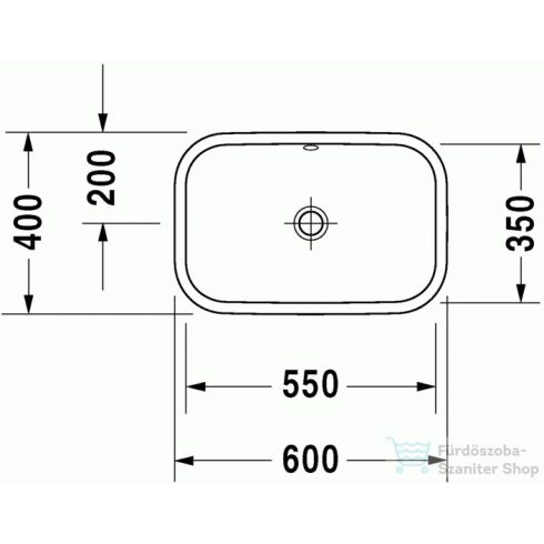 Duravit Happy D.2 60x40 cm ráültethető mosdó 2314600000 ( 231460 )
