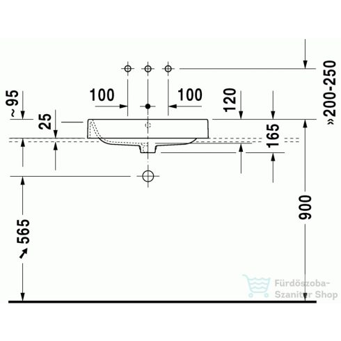 Duravit Happy D.2 60x40 cm ráültethető mosdó 2314600000 ( 231460 )