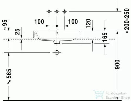 Duravit Happy D.2 60x40 cm ráültethető mosdó 2314600000 ( 231460 )