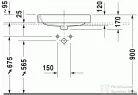 Duravit Happy D.2 60x46 cm ráültethető mosdó csiszolt, csaplyuk nélkül 2315600060 ( 231560 )