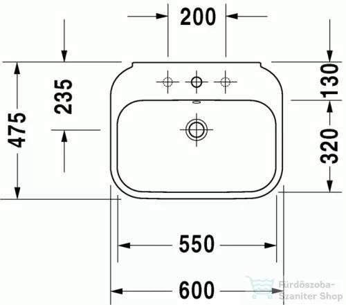 Duravit Happy D.2 60x47,5 cm mosdó 2316600000 ( 231660 )