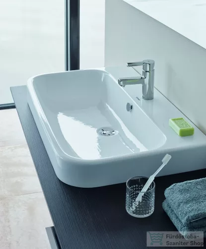 Duravit Happy D.2 80x50,5 cm bútorral aláépíthető mosdó csiszolt csaplyuk nélküll 2318800028 ( 231880 )