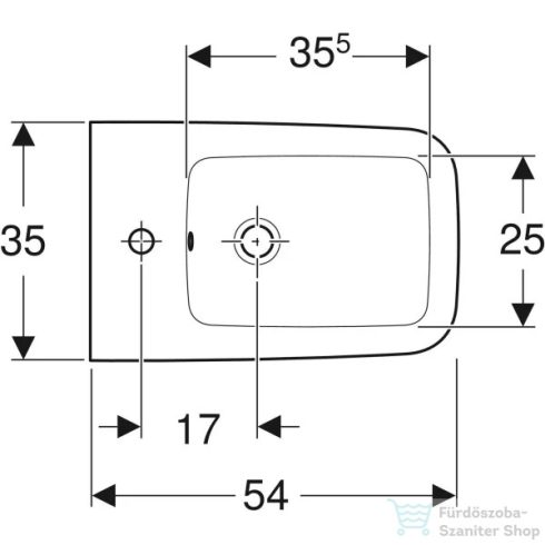 Geberit iCON SQUARE fali bidé,fehér 231910000