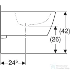 Geberit iCON SQUARE fali bidé,fehér 231910000