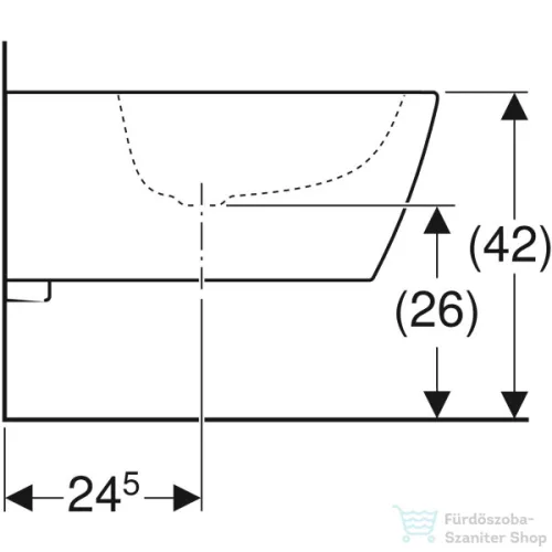 Geberit iCON SQUARE fali bidé,fehér 231910000