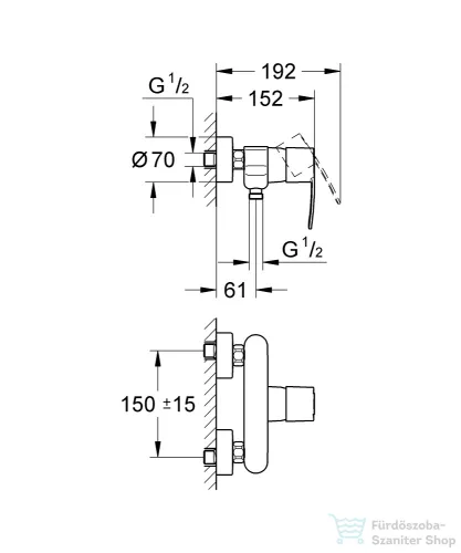 Grohe Wave Cosmopolitan zuhany csaptelep,króm 23208000