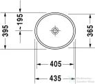 Duravit Starck 2 ráültethető mosdó 44 cm 2321440000 ( 232144 )