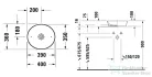 Duravit CAPE COD 400x360 mm-es ráültethető mosdó Wondergliss bevonattal,fehér 23284000001