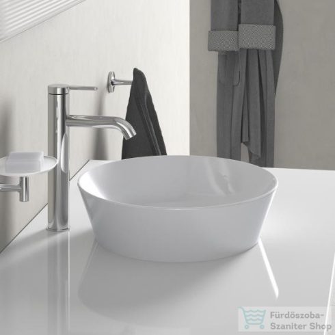 Duravit CAPE COD 400x360 mm-es ráültethető mosdó Wondergliss bevonattal,fehér/szatén fehér matt 23284026001