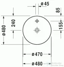 Duravit Cape Cod ráültethető mosdó 48cm-es átmérővel 2328480000 ( 232848 )