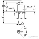 Grohe GRANDERA M mosdó csaptelep, leeresztő nélkül, króm 23310000