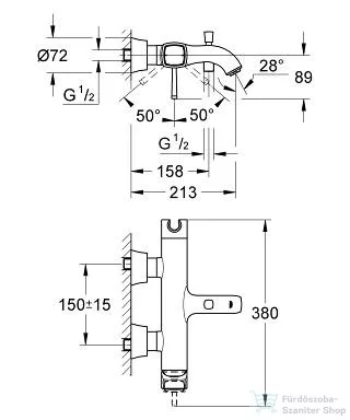 Grohe GRANDERA kádcsaptelep, króm 23317000