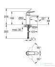 Grohe EUROSMART Cosmopolitan egykaros mosdó csaptelep, M-Size, leeresztő nélkül, króm 23327000