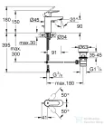 Grohe BAUEDGE S mosdó csaptelep automata leeresztővel,Króm 23328000