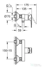 Grohe Start Edge egykaros zuhanycsaptelep, matt fekete 233472431