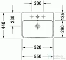Duravit ME by Starck 55x44 cm mosdó 2335550000 ( 233555 )