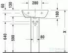 Duravit ME by Starck 55x44 cm mosdó 2335550000 ( 233555 )