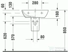 Duravit ME by Starck 55x44 cm mosdó 2335550000 ( 233555 )