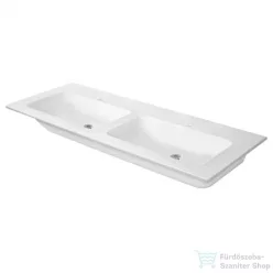   Duravit ME BY STARCK 130x49 cm dupla mosdó csaplyuk nélkül,White Satin Matt 2336133260