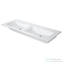   Duravit ME BY STARCK 130x49 cm dupla mosdó csaplyuk nélkül,Wondergliss bevonattal,White Satin Matt 23361332601