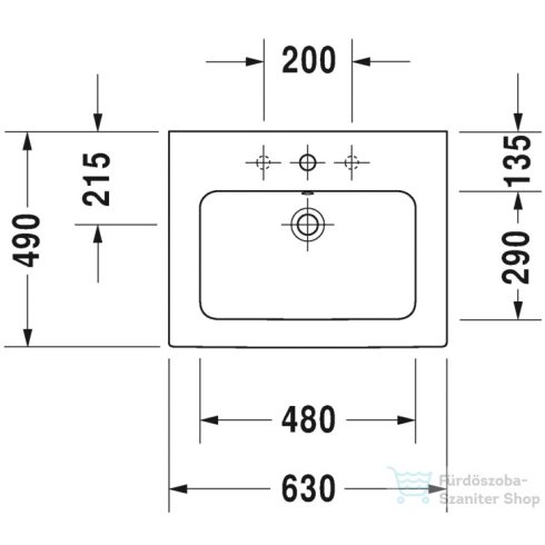 Duravit ME BY STARCK 63x49 cm-es bútorral aláépíthető mosdó Wondergliss bevonattal 23366300001