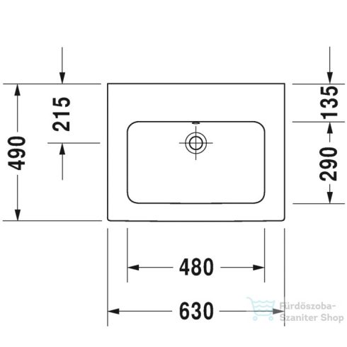 Duravit ME BY STARCK 63x49 cm mosdó csaplyuk nélkül,White Satin matt 2336633260