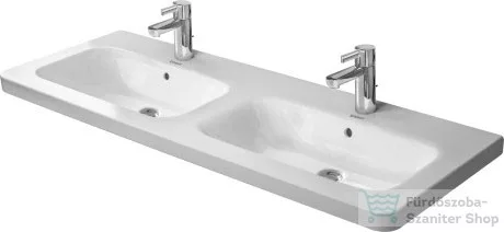 Duravit DURASTYLE 130x48 cm-es bútorral aláépíthető dupla mosdó Wondergliss bevonattal,23381300001
