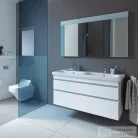 Duravit DURASTYLE 130x48 cm-es bútorral aláépíthető dupla mosdó Wondergliss bevonattal,23381300001