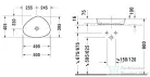 Duravit CAPE COD 500x405 mm-es ráültethető mosdó Wondergliss bevonattal,fehér 23395000001