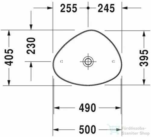 Duravit Cape Cod ráültethető mosdó 50cm szélességgel 2339500000 ( 233950 )