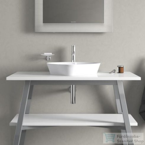Duravit CAPE COD 500x405 mm-es ráültethető mosdó Wondergliss bevonattal,fehér/szatén fehér matt 23395026001