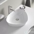 Duravit CAPE COD 500x405 mm-es ráültethető mosdó Wondergliss bevonattal,szatén fehér matt 23395032001