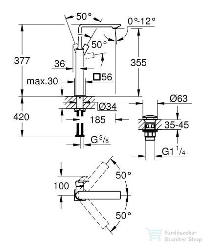 Grohe Allure egykaros mosdócsaptelep XL-es méret, matt warm sunset 23403DL1