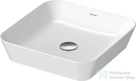 Duravit CAPE COD 430x430 mm-es ráültethető mosdó Wondergliss bevonattal,fehér 23404300001