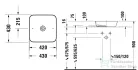 Duravit CAPE COD 430x430 mm-es ráültethető mosdó Wondergliss bevonattal,fehér 23404300001