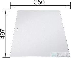 Blanco ÜVEG VÁGÓLAP fehér AXIA III 510x340 234045