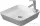 Duravit CAPE COD 460x460 mm-es ráültethető mosdó Wondergliss bevonattal,fehér 23404600001